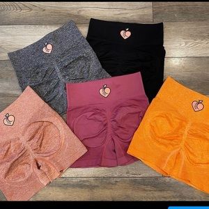 *NEW* 5 pairs Scrunch High Waisted Booty Shorts